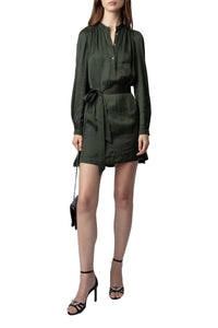 Robe Ritchin en satin - Kaki