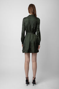 Robe Ritchin en satin - Kaki
