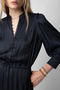 Robe Relinda en satin - Encre