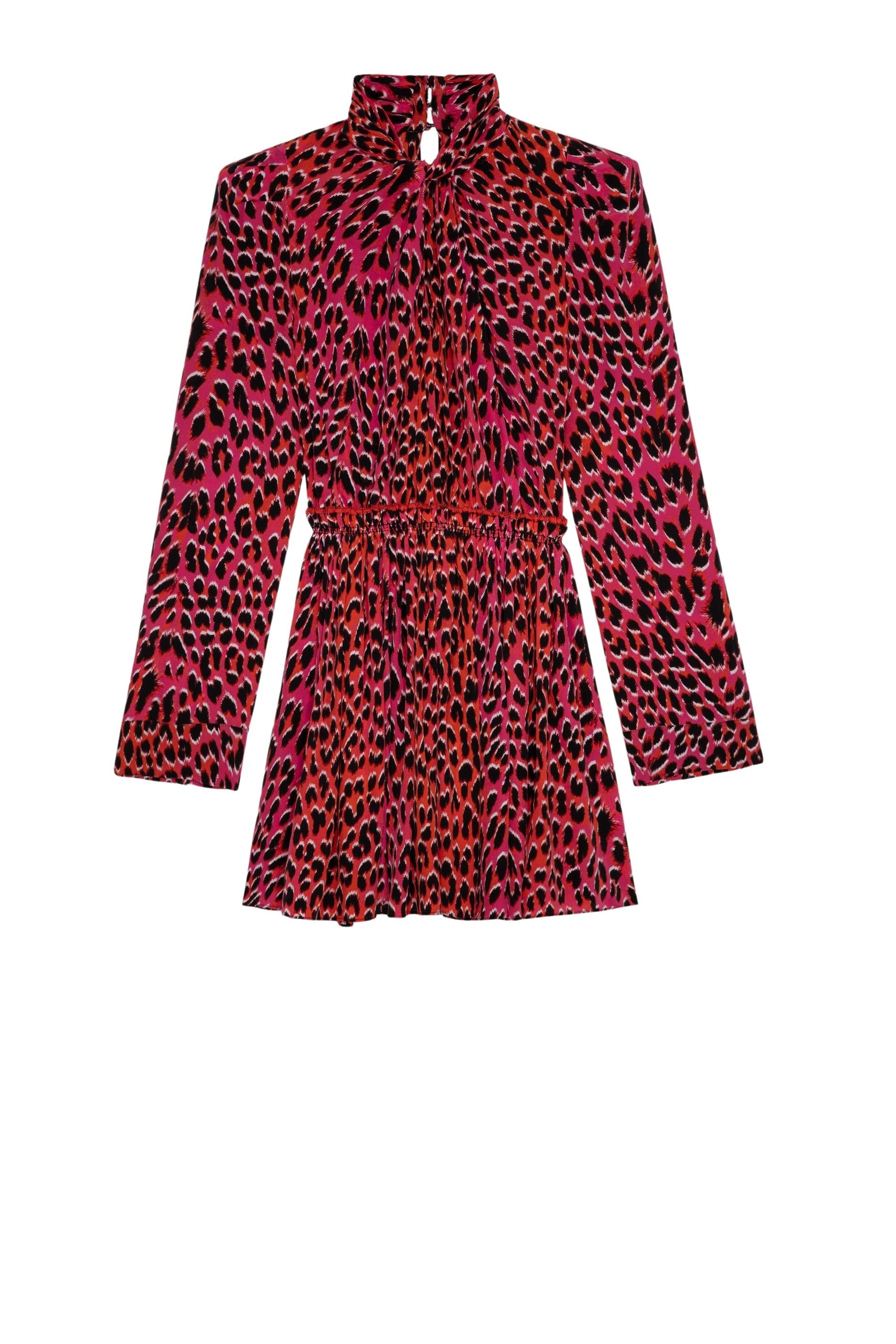 Robe Ryde Léopard en soie - Rose