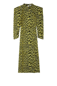 Robe Racyl Léopard en soie - Jonquil