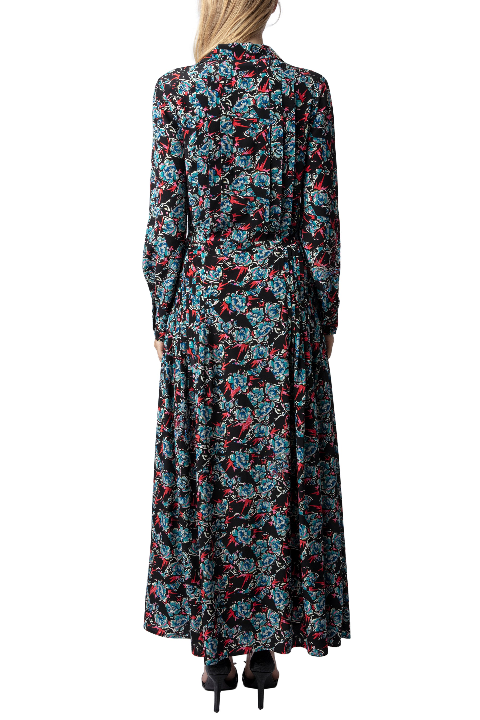 Robe Reward Thunder Strass en soie - Noir