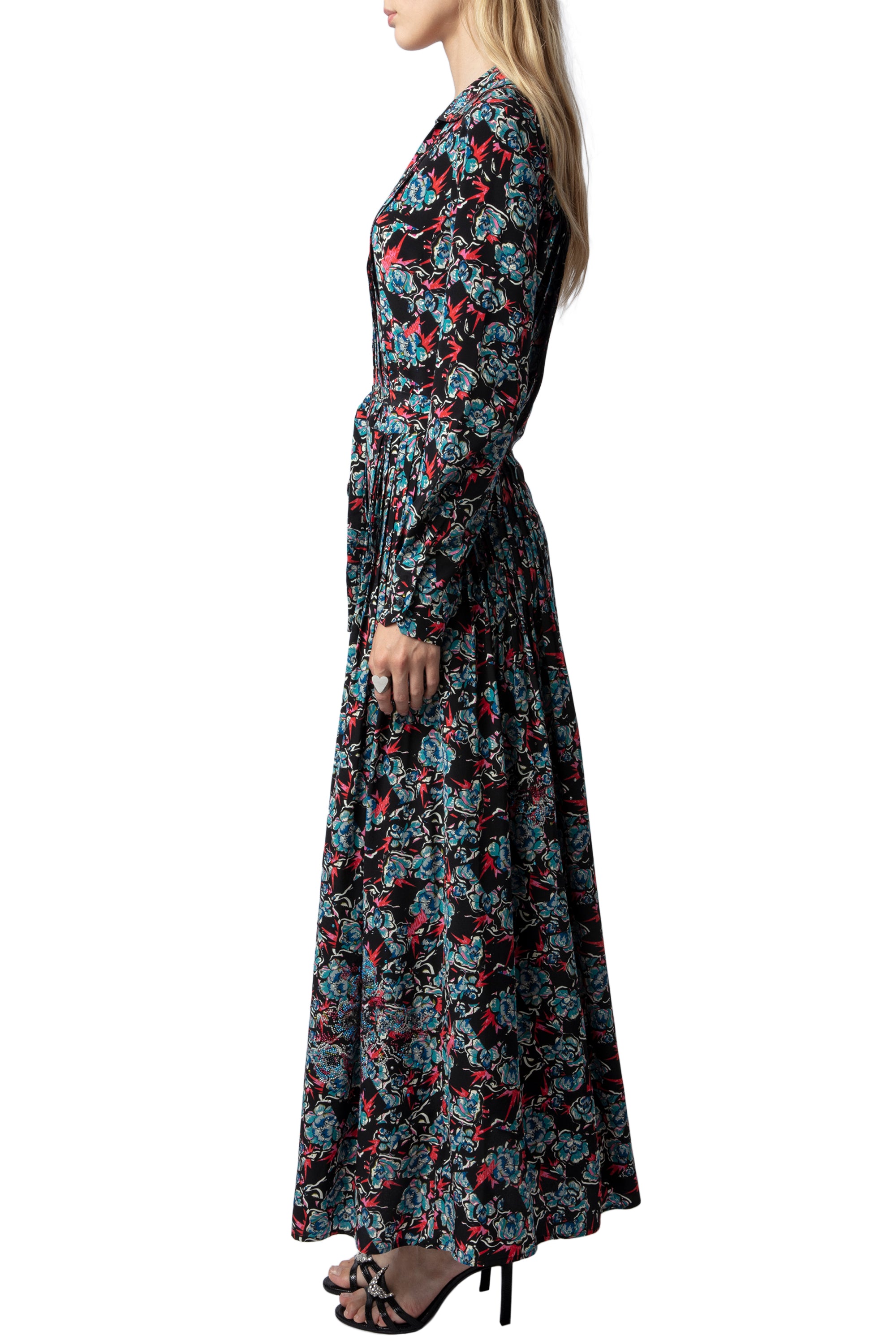 Robe Reward Thunder Strass en soie - Noir