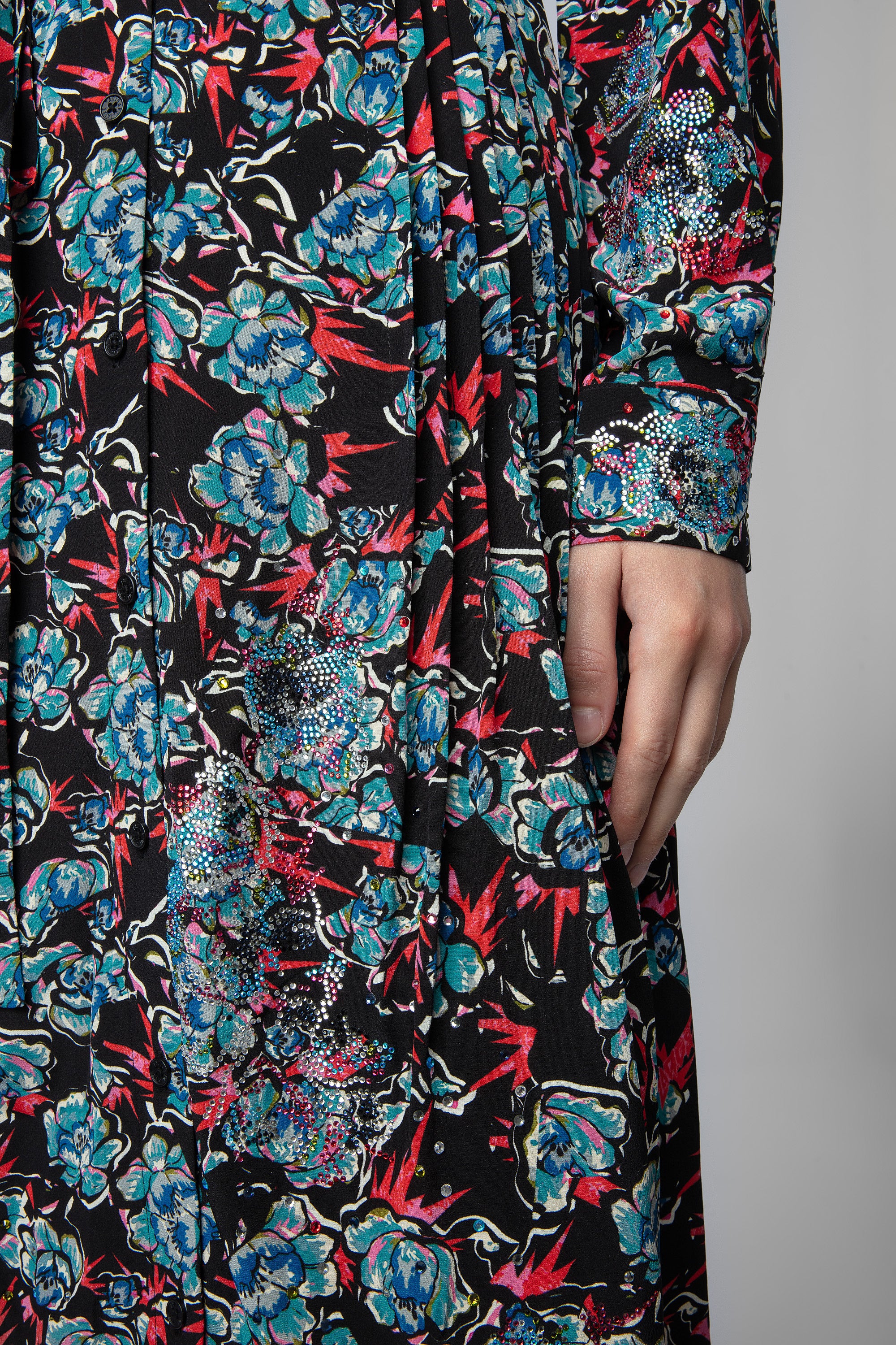 Robe Reward Thunder Strass en soie - Noir