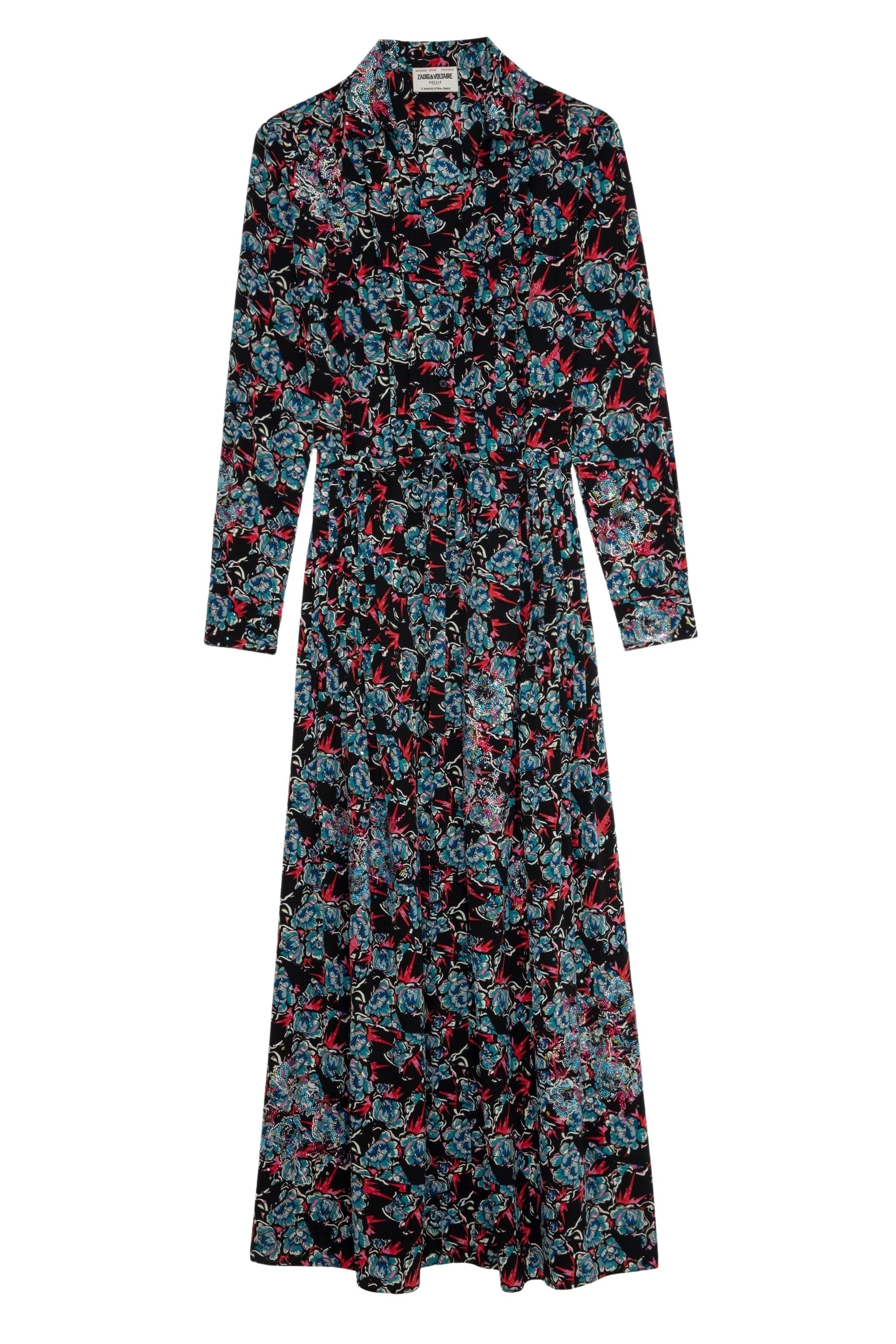 Robe Reward Thunder Strass en soie - Noir