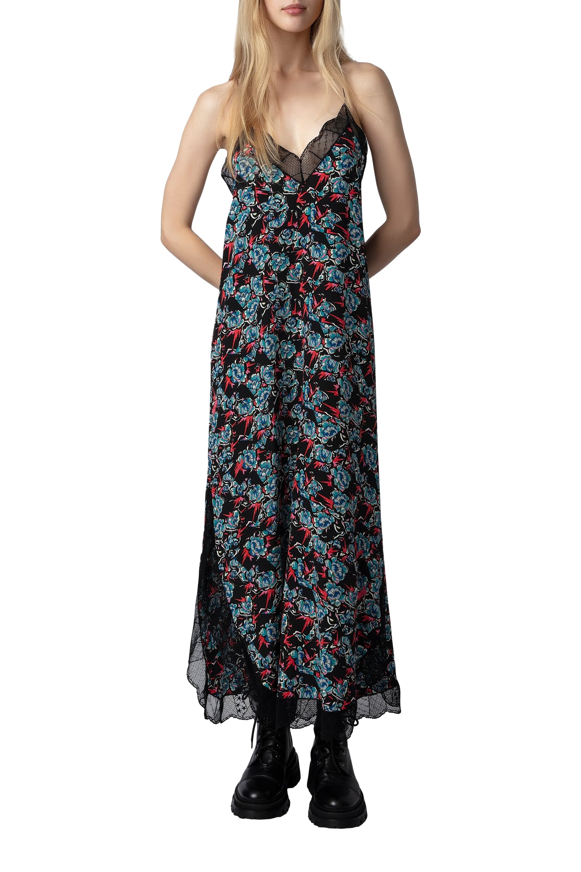 Robe Ristyl Thunder en soie - Noir