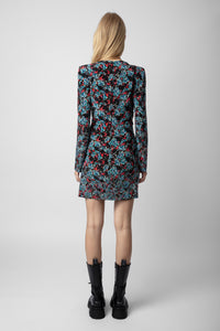 Robe Radar Thunder Strass en soie - Noir