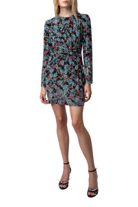 Robe Radar Thunder Strass en soie - Noir