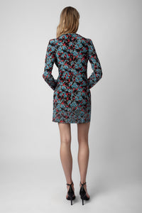 Robe Radar Thunder Strass en soie - Noir