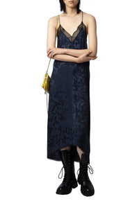 Robe Risty en soie Jacquard - Encre