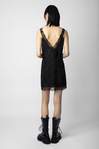 Jacquard silk Renelle dress - Black