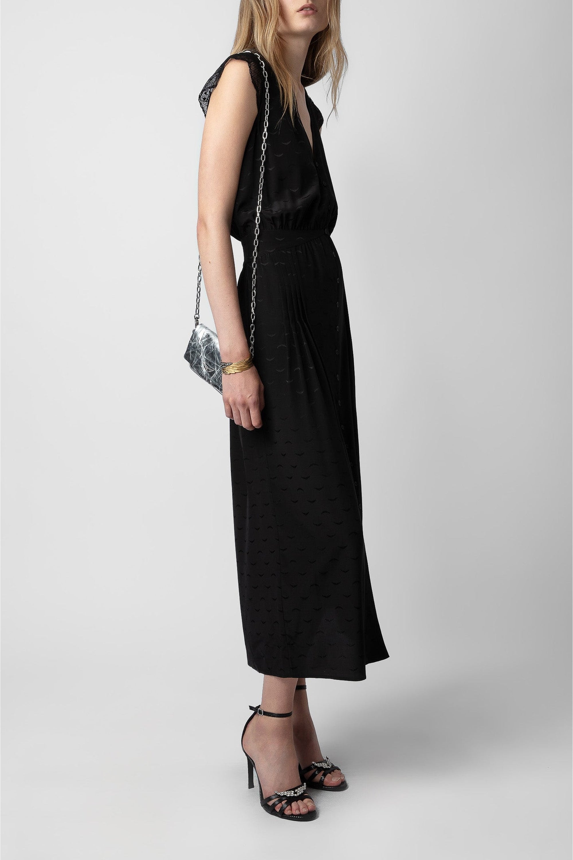 Robe Rolanys Jac Wings en soie - Noir