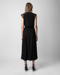 Robe Rolanys Jac Wings en soie - Noir