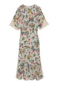 Robe Rey CDC Twisted Garden en soie - Vanille