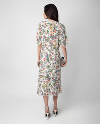 Robe Rey CDC Twisted Garden en soie - Vanille
