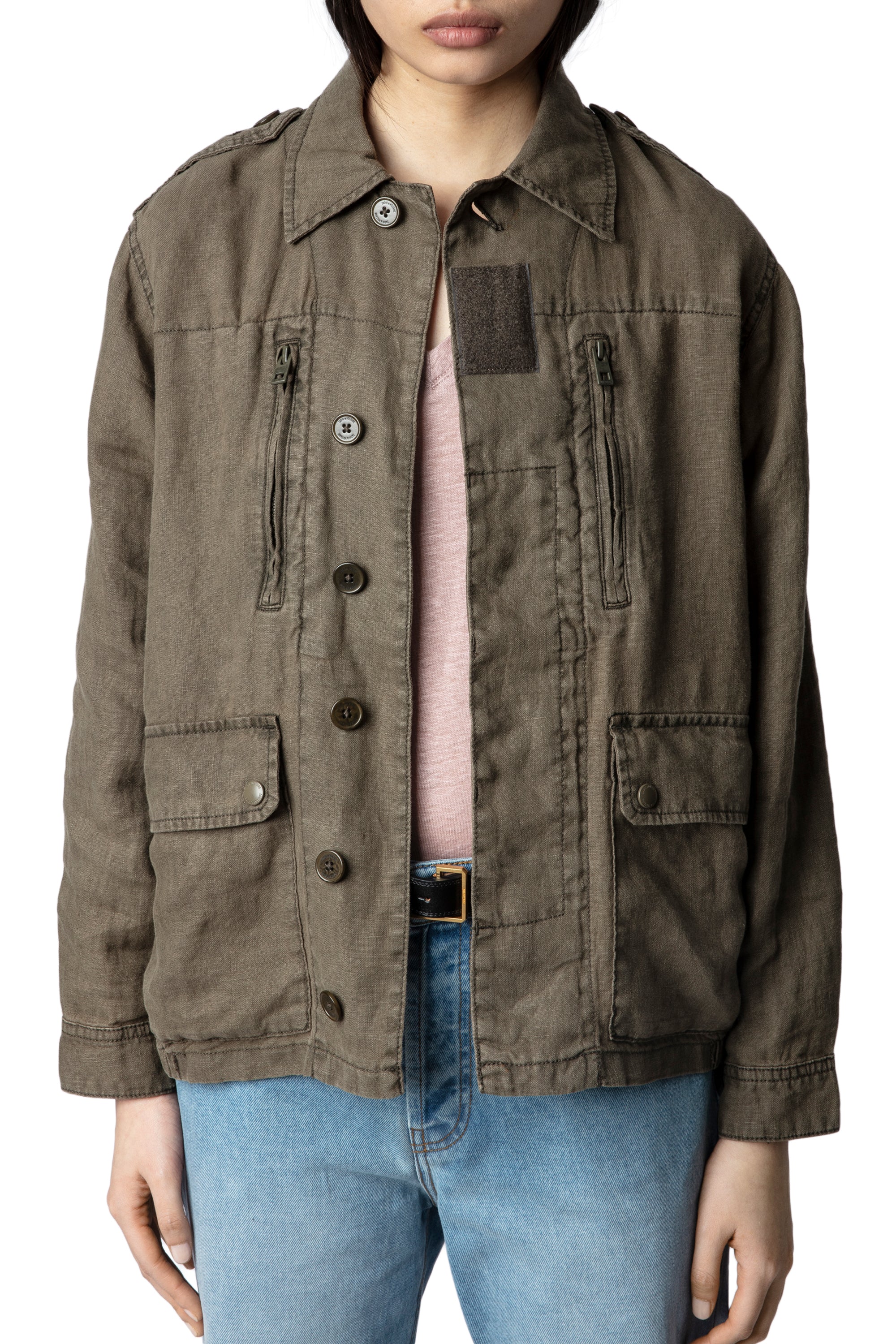 Veste Kid en lin - Laurier