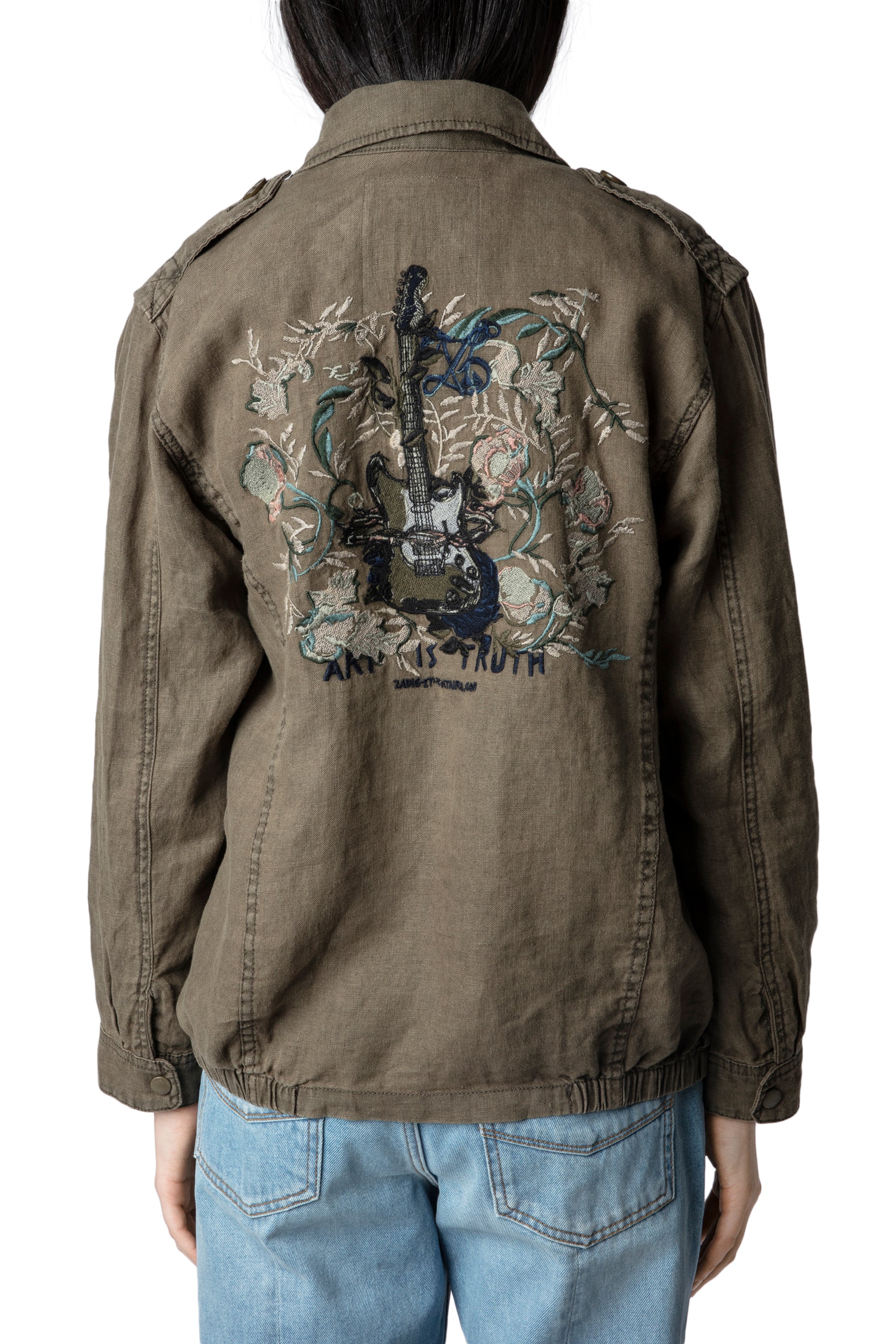 Veste Kid en lin - Laurier