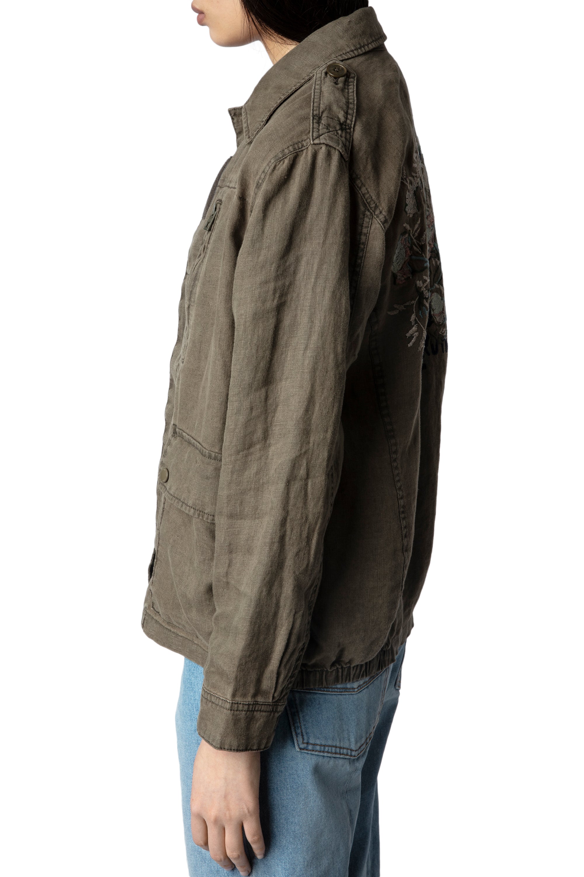 Veste Kid en lin - Laurier