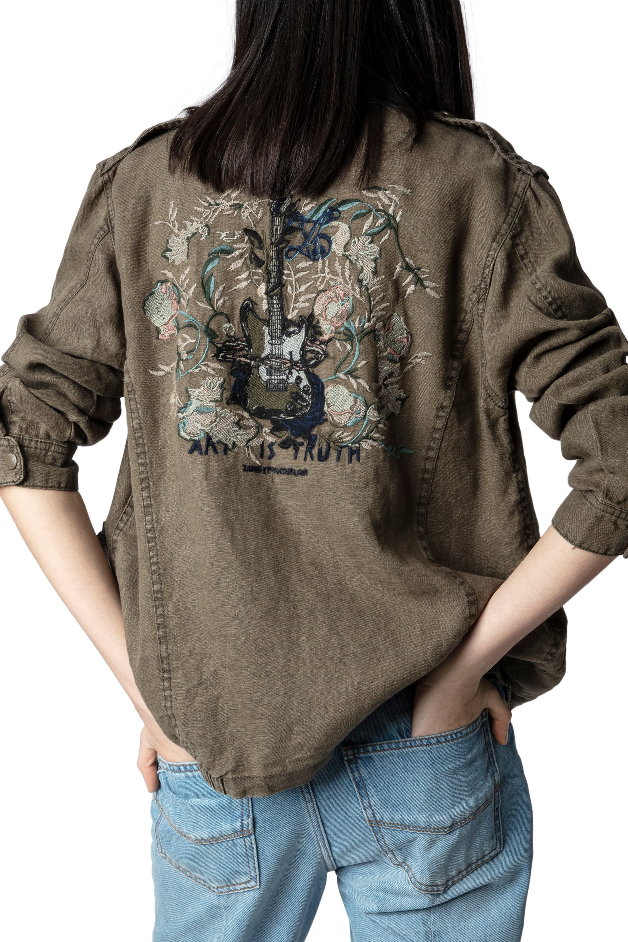 Veste Kid en lin - Laurier