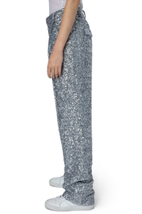 Pantalon Gitane Sequins - Silver