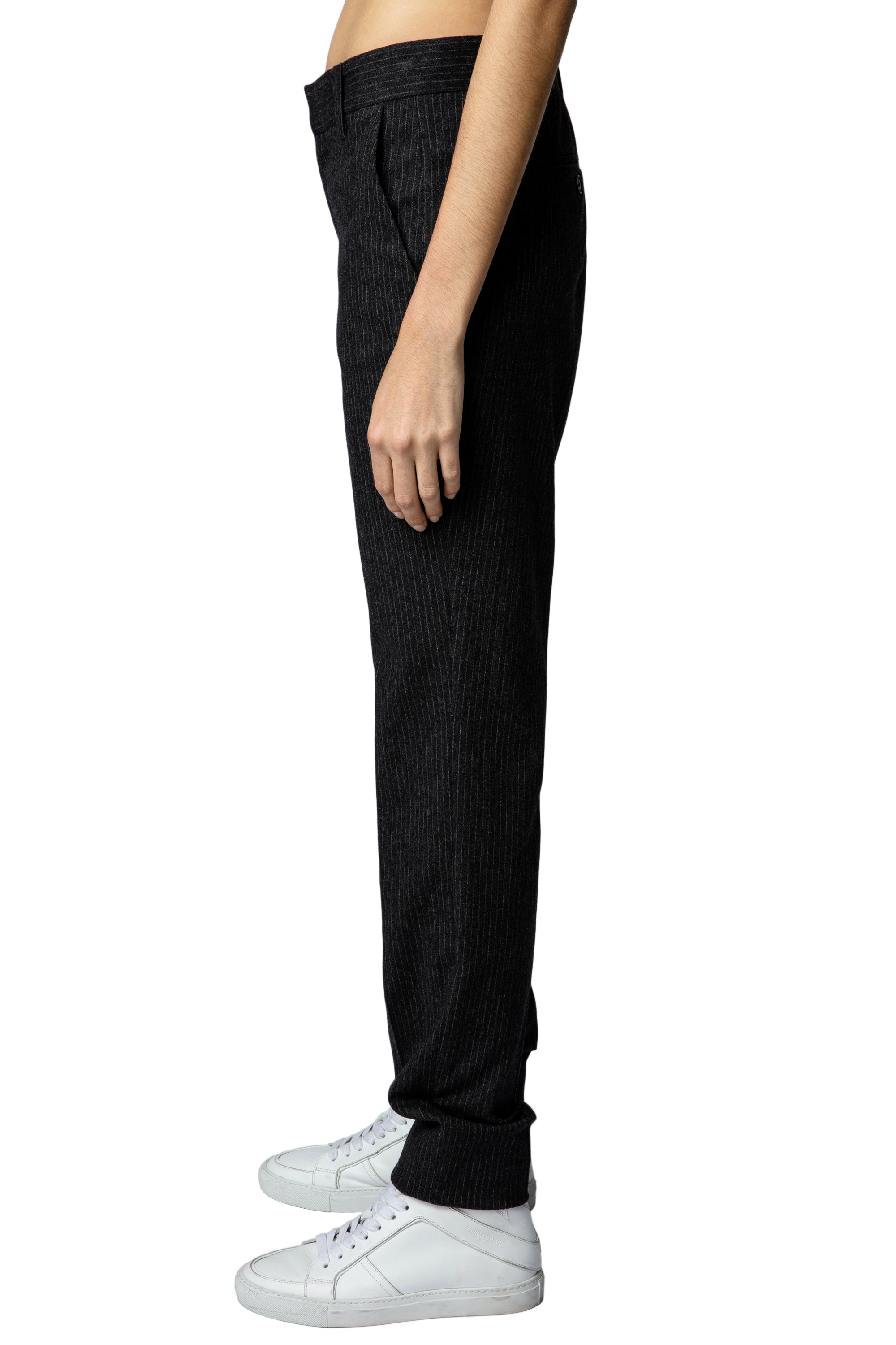 Prune wool blend trousers - Anthracite