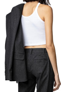 Prune wool blend trousers - Anthracite