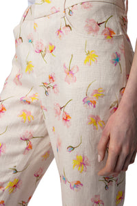 Pistol trousers in linen - Vanilla