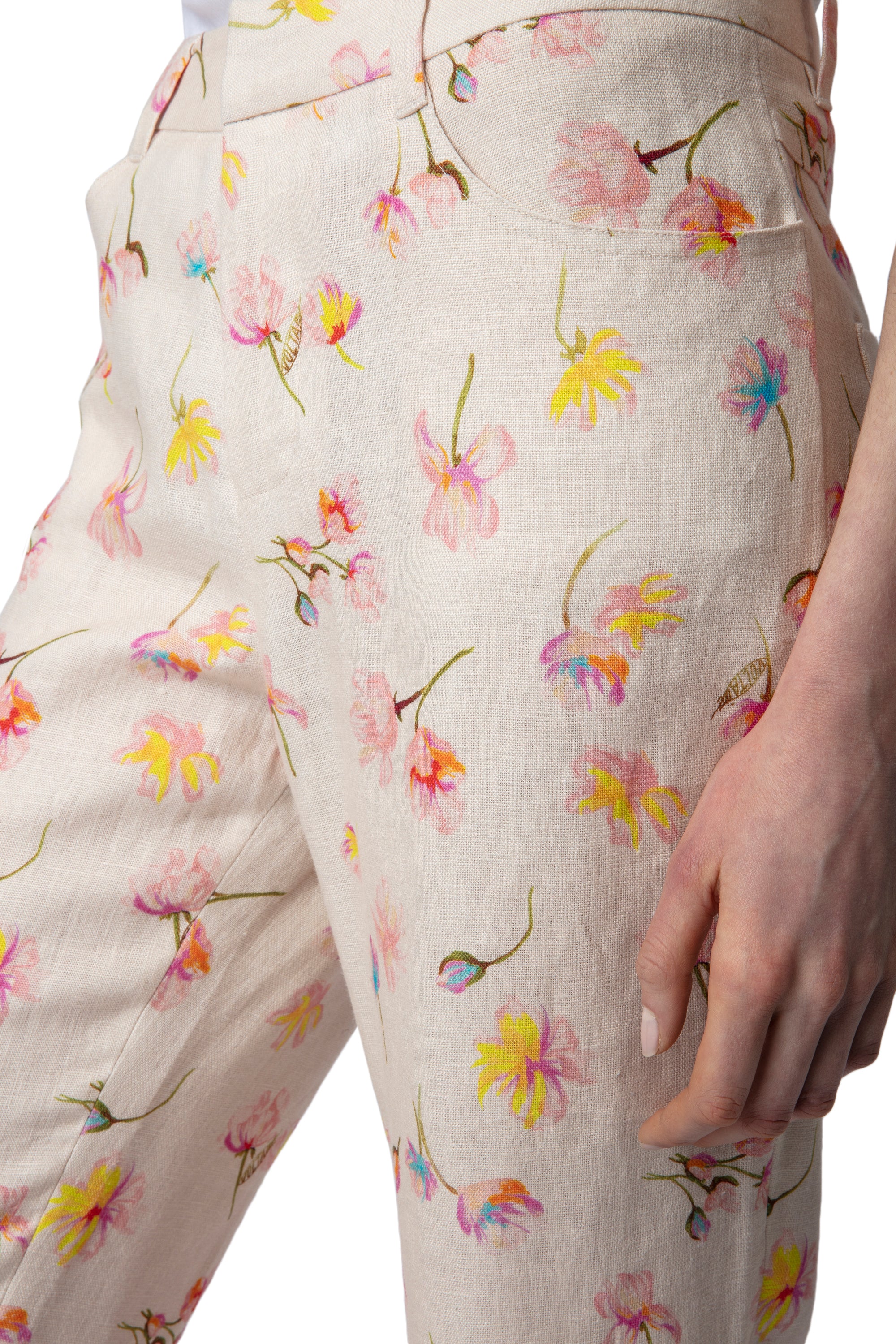 Pistol trousers in linen - Vanilla