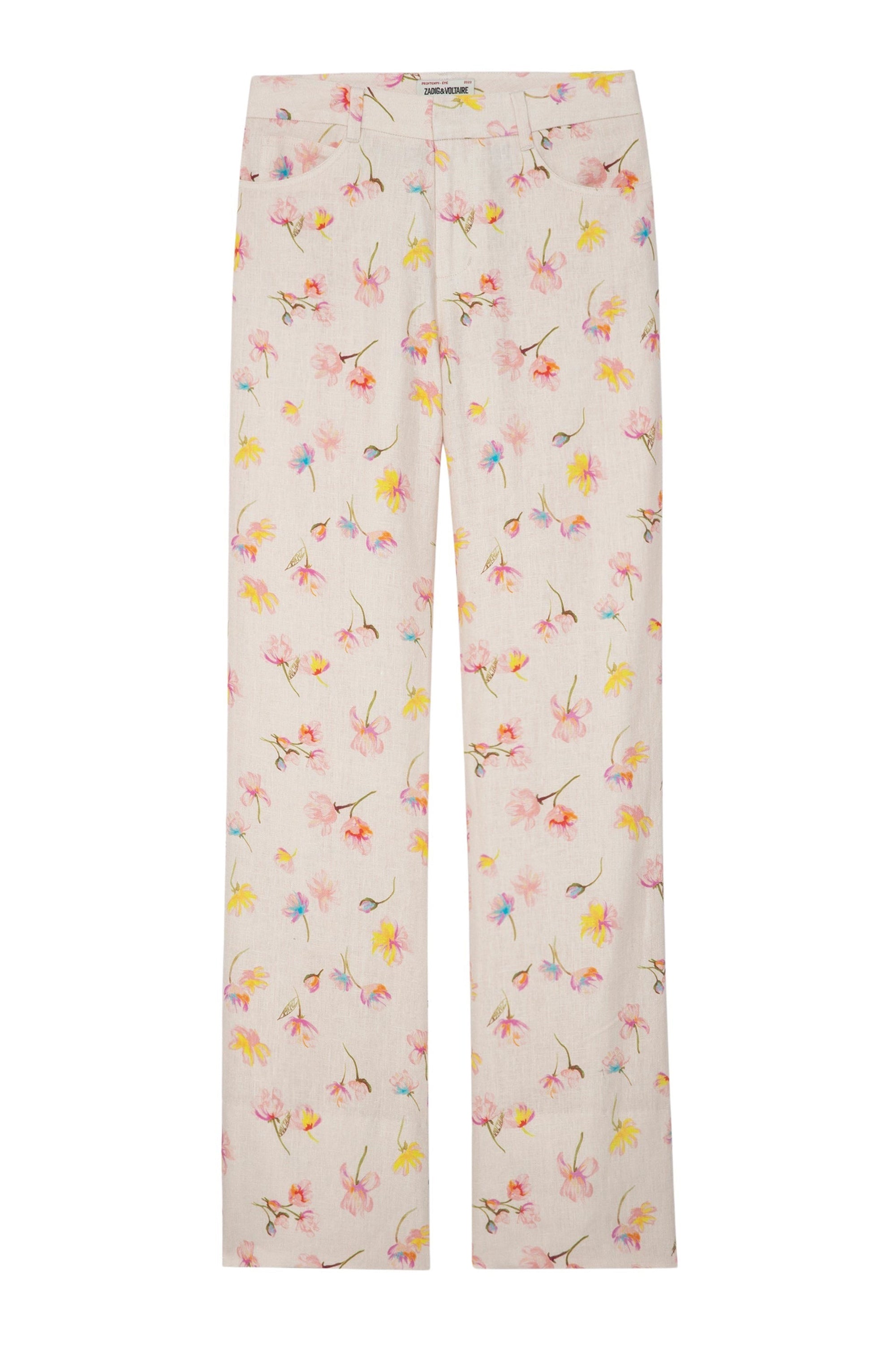 Pistol trousers in linen - Vanilla