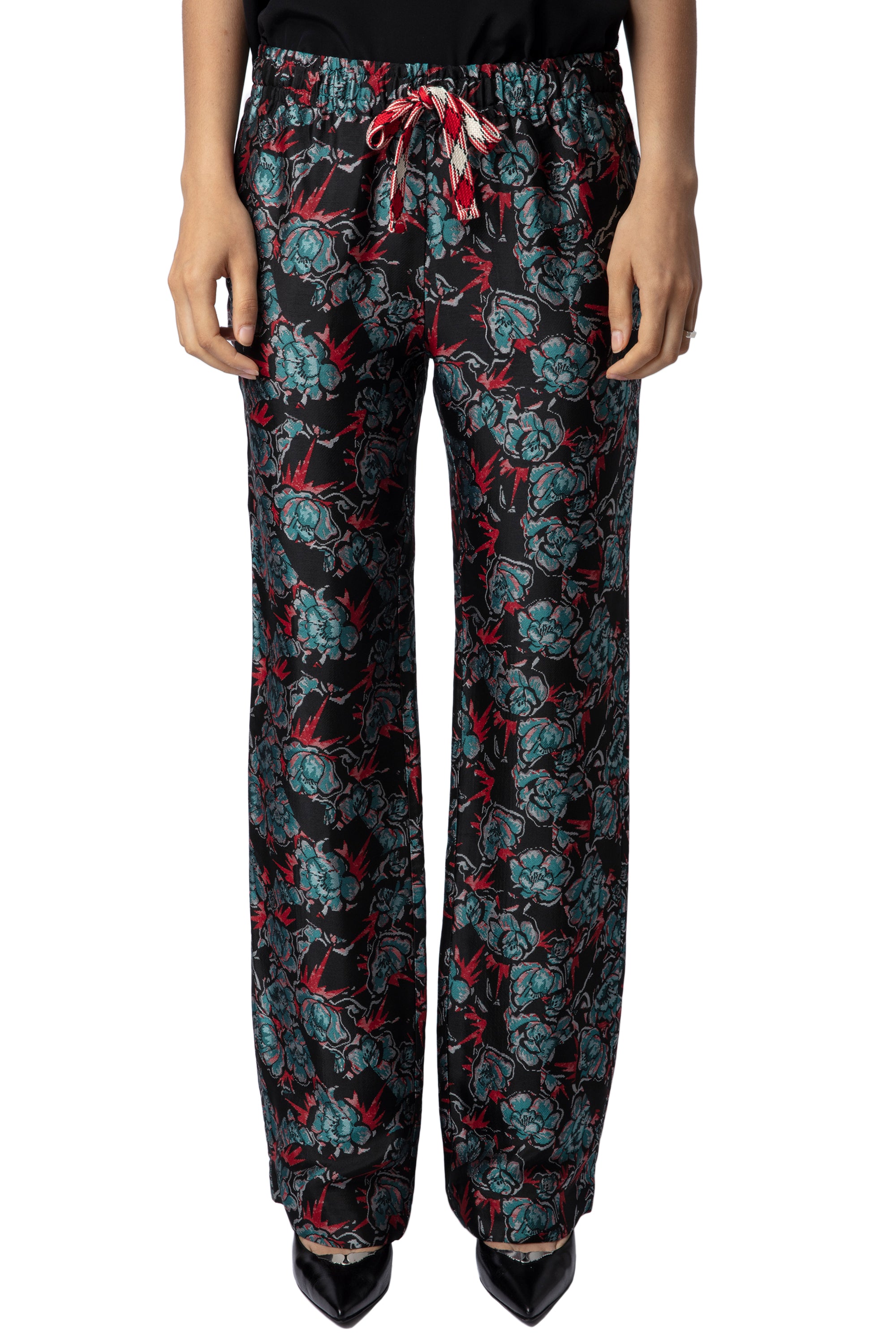 Pomy Thunder Jacquard Trousers - Black