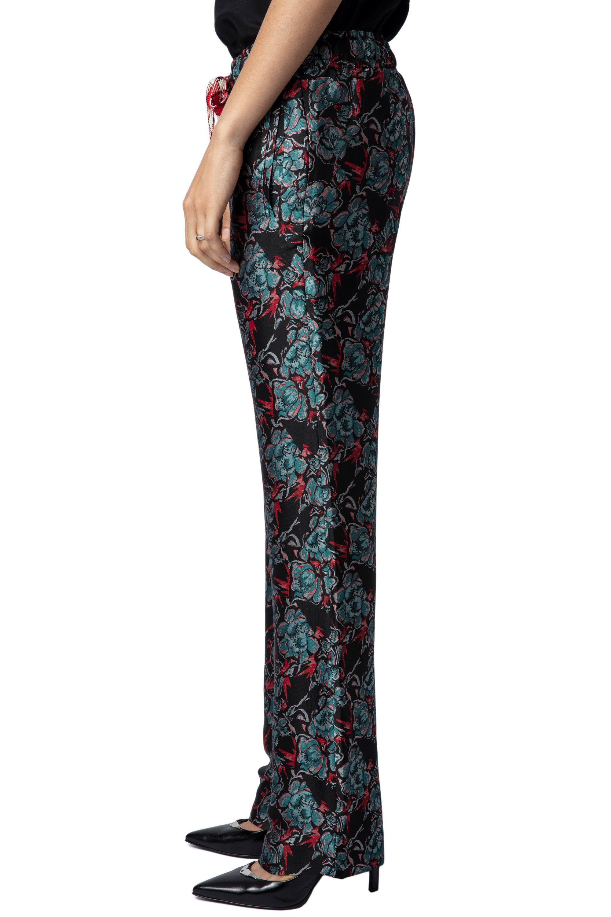 Pomy Thunder Jacquard Trousers - Black