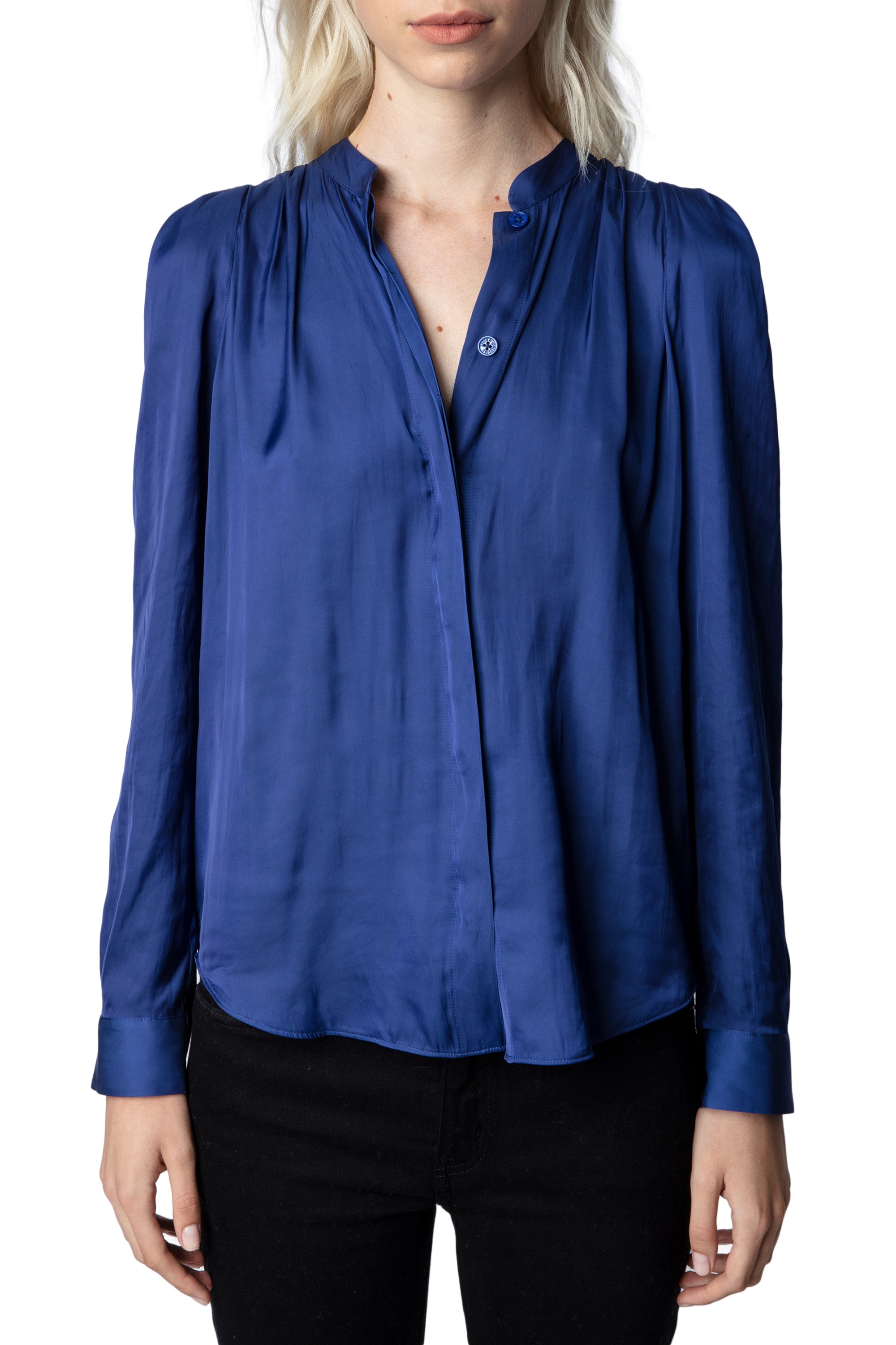 Blouse Touchy en satin - Flag