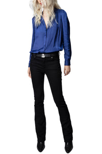 Blouse Touchy en satin - Flag