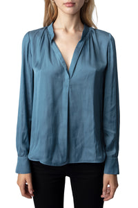 Blouse Tink en satin - Bluestone
