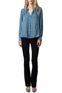 Blouse Tink en satin - Bluestone