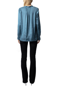 Blouse Tink en satin - Bluestone