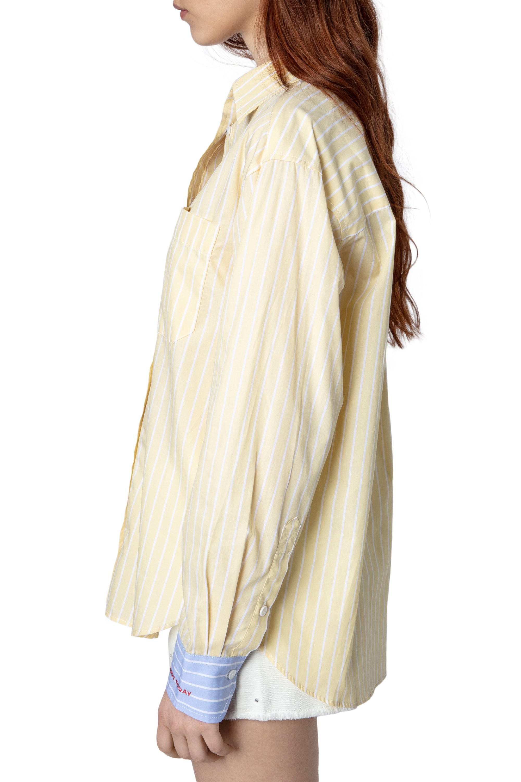 Chemise Tais Raye Pop - Yellow