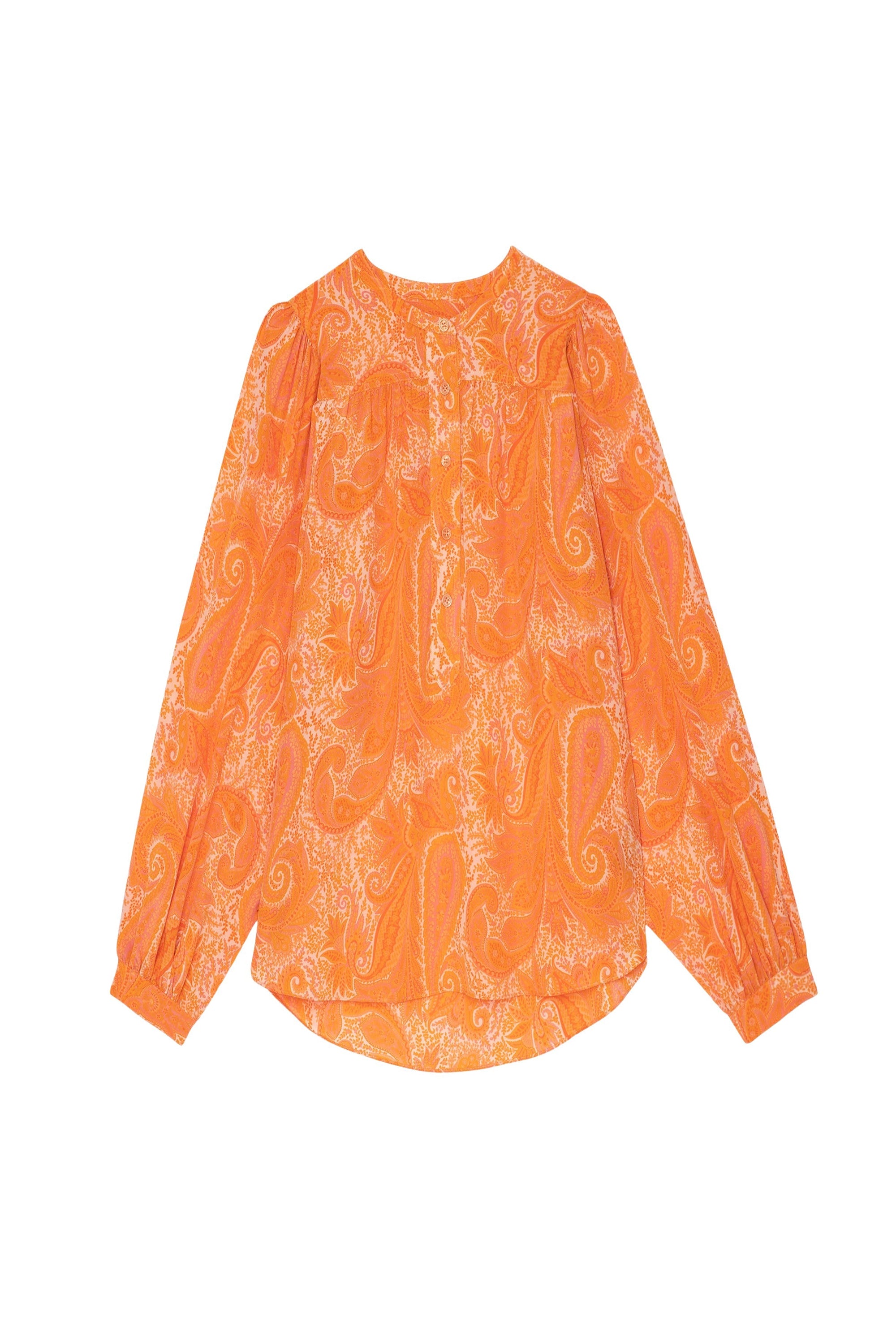 Blouse Tigy en soie - Corail