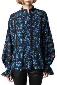Blouse Tritelia en soie - Noir