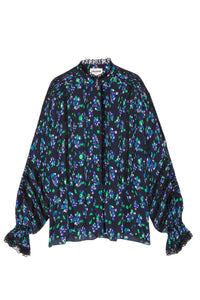 Blouse Tritelia en soie - Noir