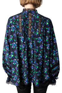 Blouse Tritelia en soie - Noir