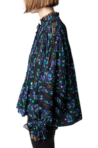 Blouse Tritelia en soie - Noir