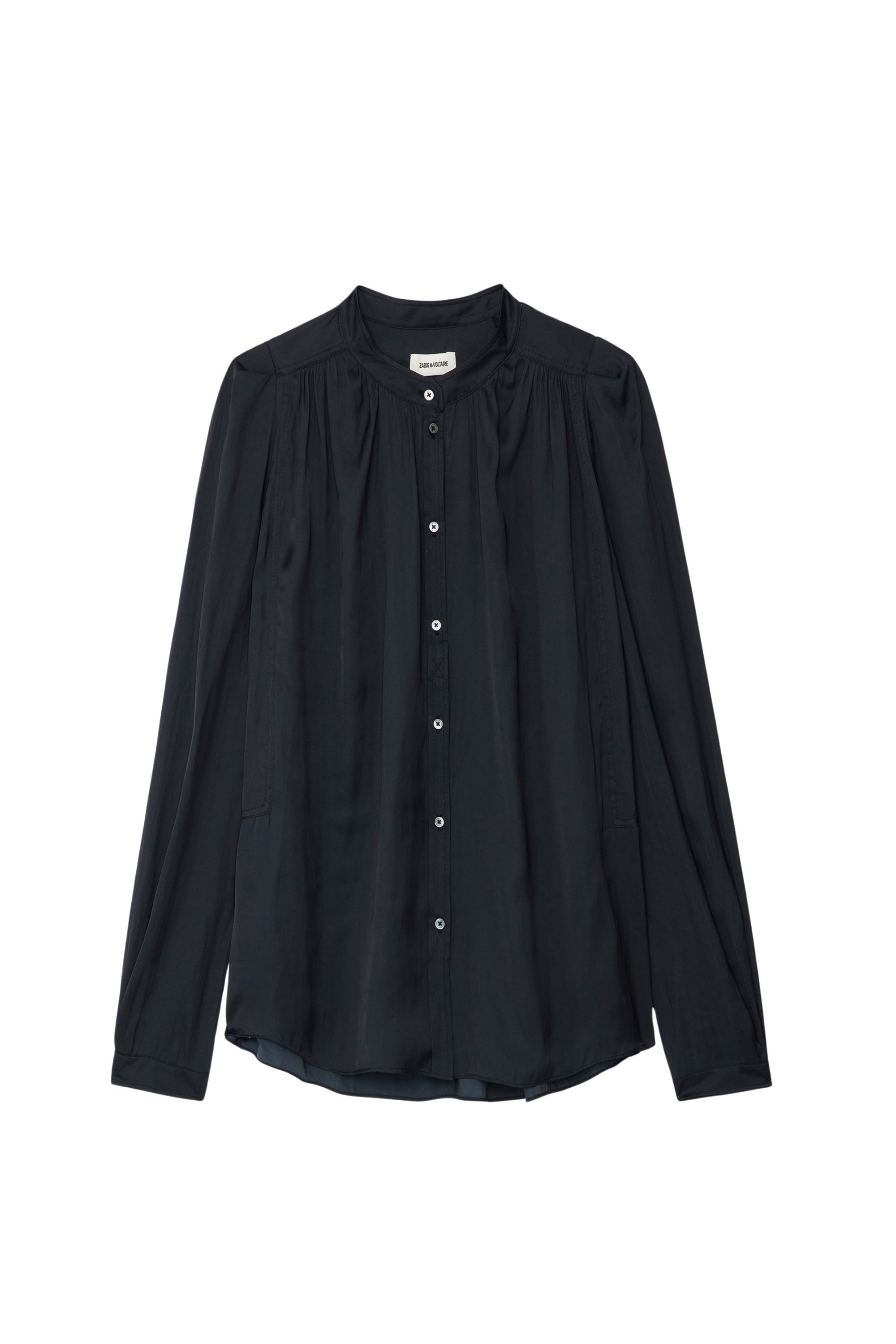 Blouse Tchin en satin - Noir