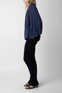 Chemise Tenew en satin - Marine