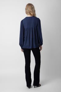 Chemise Tenew en satin - Marine