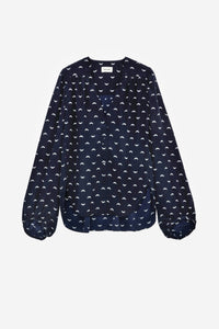 Blouse Turin en soie - Marine