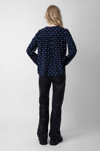Blouse Turin en soie - Marine