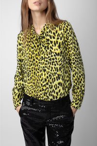 Blouse Taos Léopard en soie - Jonquil