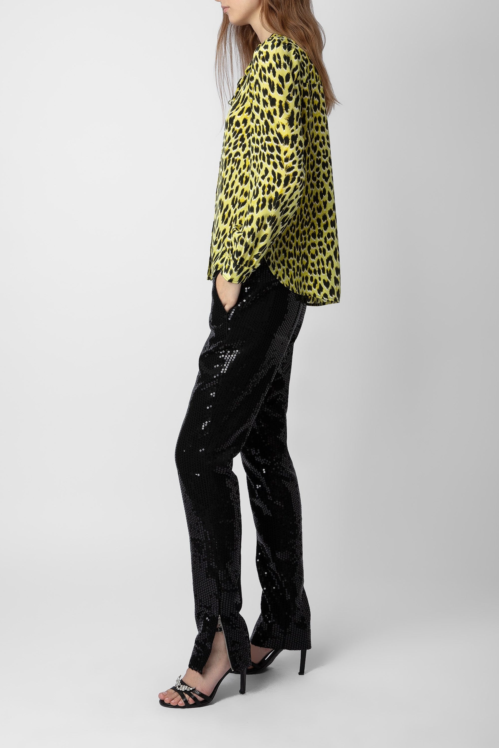 Blouse Taos Léopard en soie - Jonquil