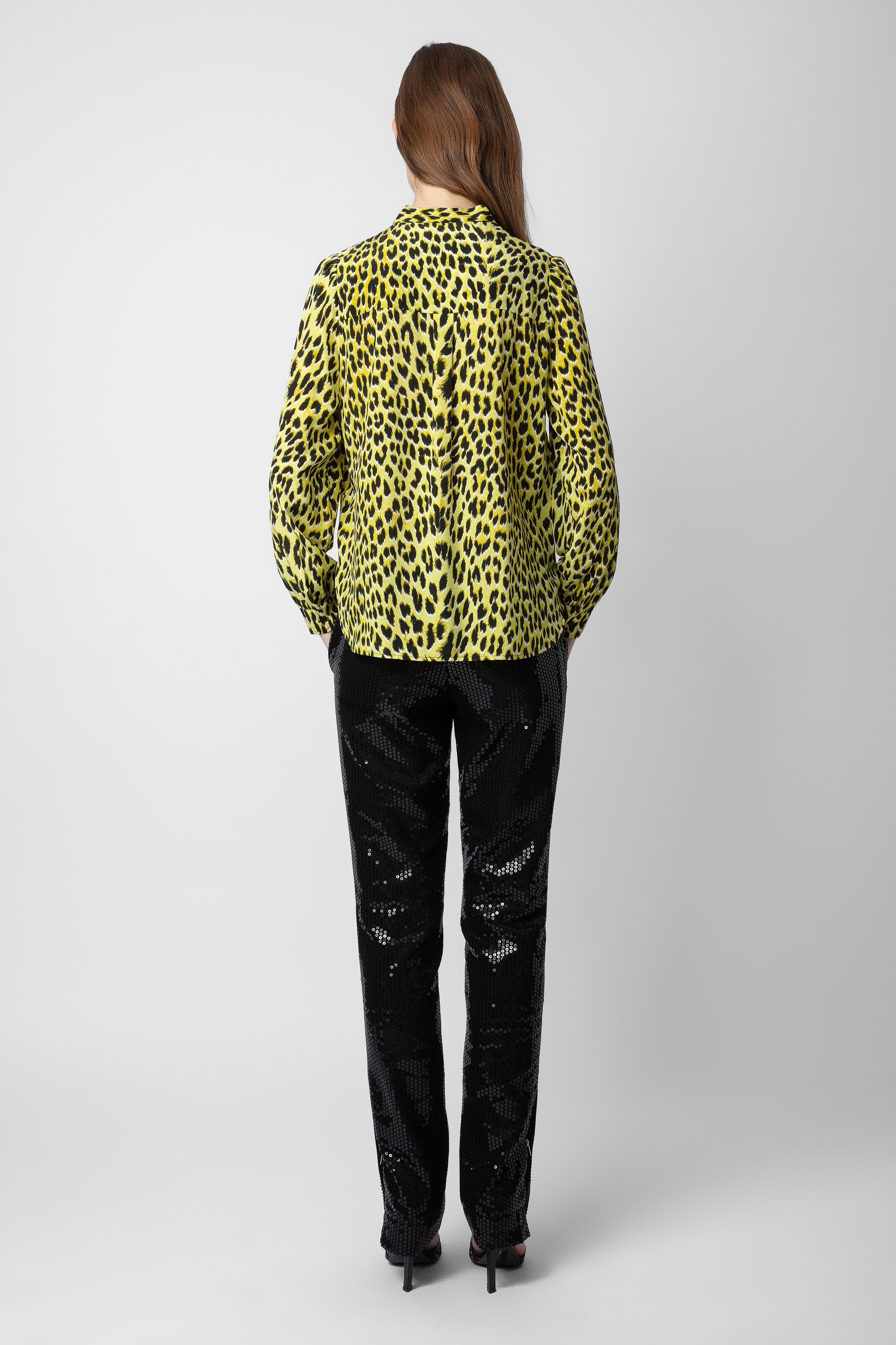 Blouse Taos Léopard en soie - Jonquil